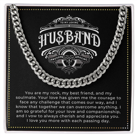 JGF Jewelry Gifts for Family | Sterling Silver Cuban Chain Necklace For Men as Gifts for My Husband