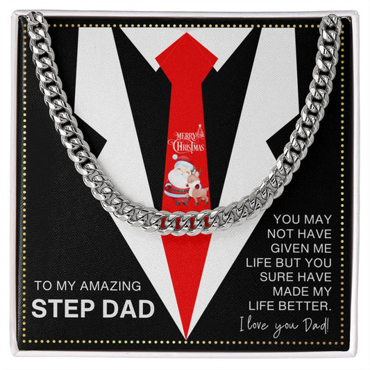 JGF Jewelry Gifts for Family Cuban Chain Necklace Things To Get Your Step Dad For Christmas