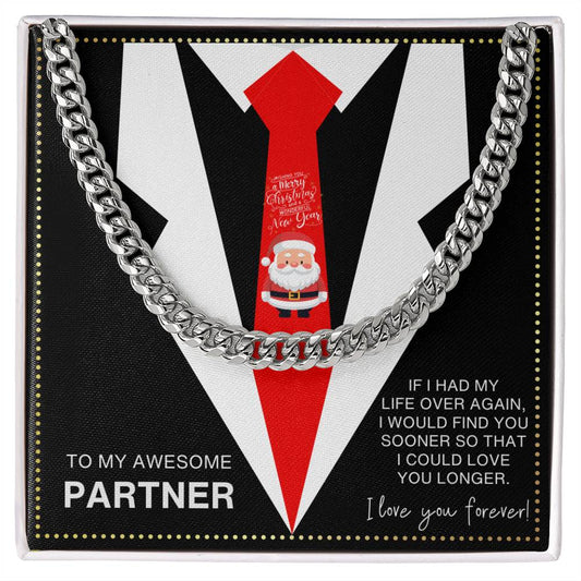 JGF Jewelry Gifts for Family I Heart My Partner Necklace Present On Christmas Day