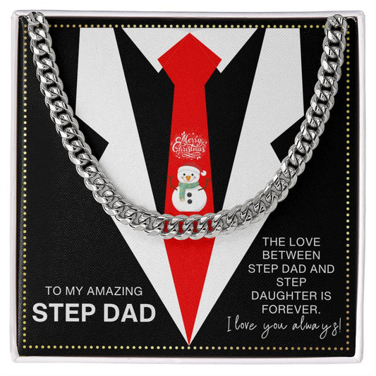 JGF Jewelry Gifts for Family Christmas Card Mum and Step Dad From Step Daughter