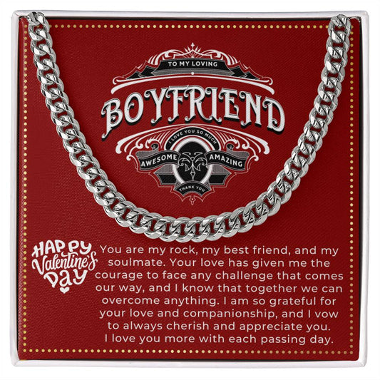 JGF Jewelry Gifts for Family Happy First Valentines Day Card for Boyfriend