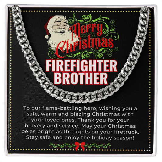 JGF Jewelry Gifts for Family | My Brother Is My Favorite Proud Firefighter Dad | Christmas Necklace Gifts For Men