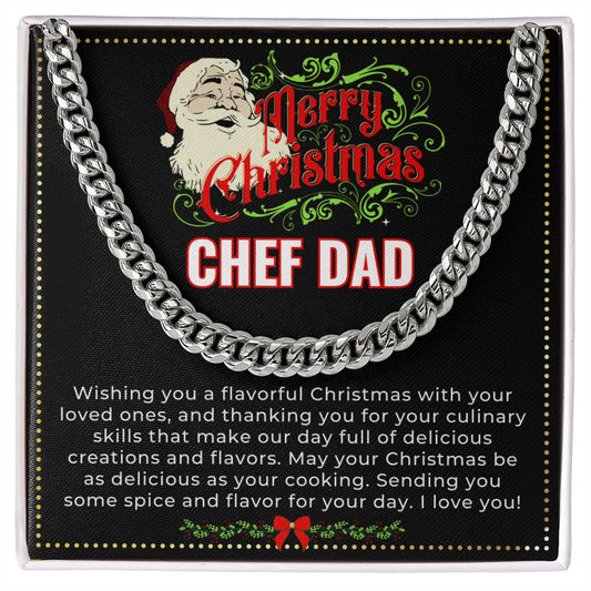 JGF Jewelry Gifts for Family | My Dad Is An Amazing Chef | Men Choker Necklace Pendant Christmas Xmas Gifts For Daddy