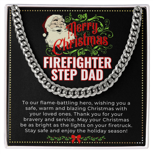 JGF Jewelry Gifts for Family | Firefighter Step Dad |Awesome Christmas Necklace Gifts Ideas  For Daddy