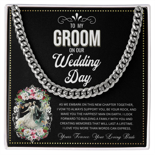 JGF Jewelry Gifts for Family | To My Groom On Our Wedding Day Gift Bag