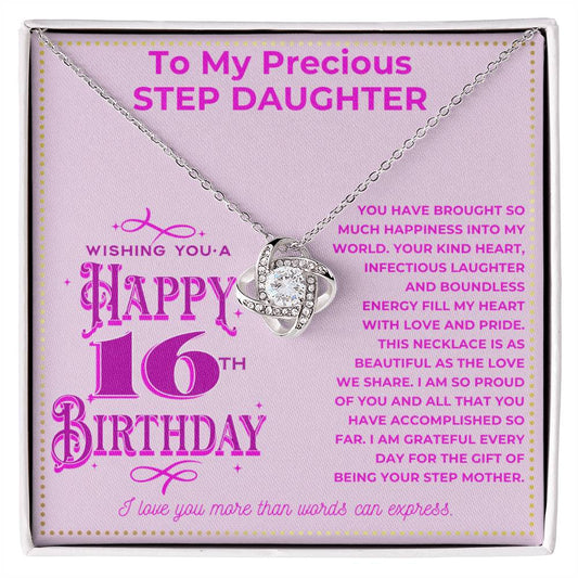 JGF Jewelry Gifts for Family Step Daughter Sweet 16 Birthday Card