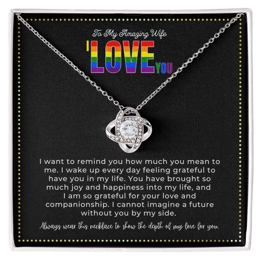 JGF Jewelry Gifts for Family | To My Amazing Wife I Love You Necklace Gift