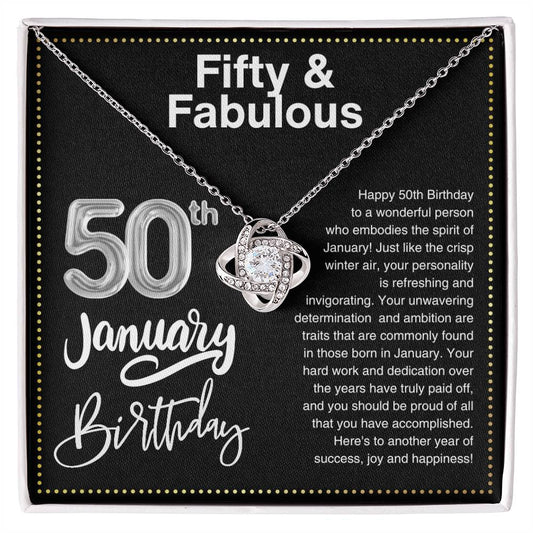 JGF Jewelry Gifts for Family 50th Birthday Gifts For Women Friends January