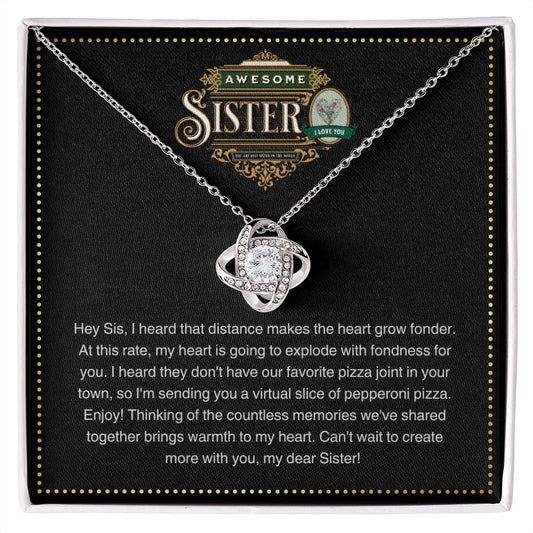 JGF Jewelry Gifts for Family | CubZir Sterling Silver | Elegant CZ Celtic Love Knot Pendant Necklace Gift for Older Sister for Mothers Day