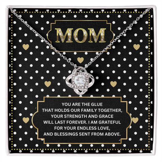 JGF Jewelry Gifts for Family I Love Mommy Necklace For Mothers Day Birthday Message Card