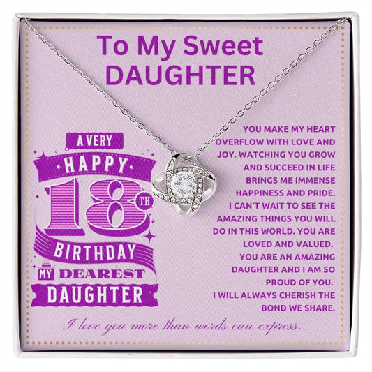 JGF Jewelry Gifts for Family Sterling Silver Necklace For Daughter 18th Birthday