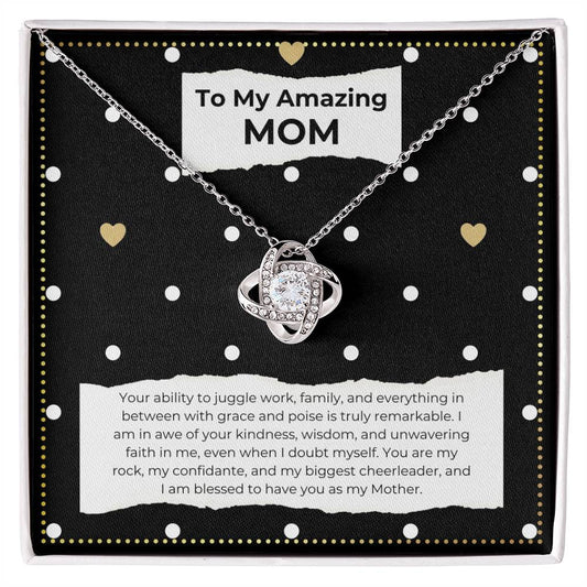 JGF Jewelry Gifts for Family Mothers Day Gifts For Aunts From Niece Love Knot Necklace