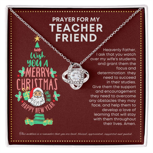 JGF Jewelry Gifts for Family I Love My Teacher Friend Christmas Prayer For You