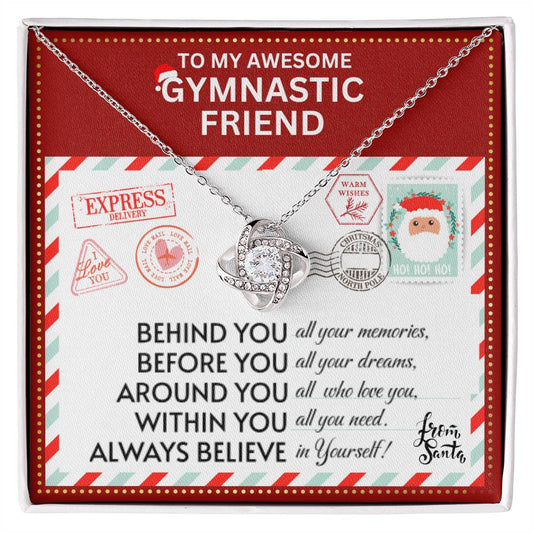 JGF Jewelry Gifts for Family Necklace Gift For Gymnastic Female Bestie BFF Friend Long Distance