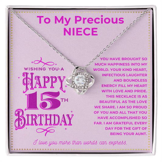 JGF Jewelry Gifts for Family Niece 15th Quinceanera Birthday Card For Girl