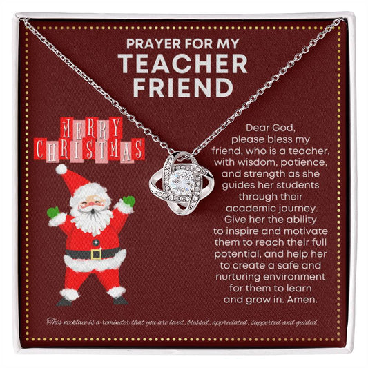 JGF Jewelry Gifts for Family Prayer For My Teacher Friend Christmas Prayer For You