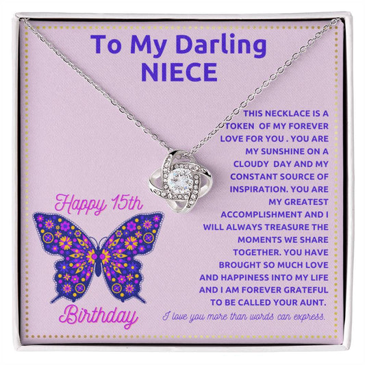 JGF Jewelry Gifts for Family 15th Birthday Card For Niece From Aunt