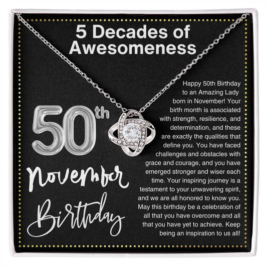 JGF Jewelry Gifts for Family 50 Year Old Birthday Gifts November