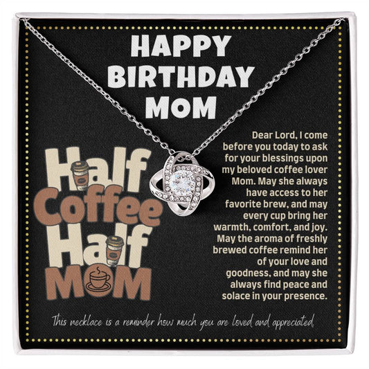 JGF Jewelry Gifts for Family Birthday Message Card For Mom About Coffee