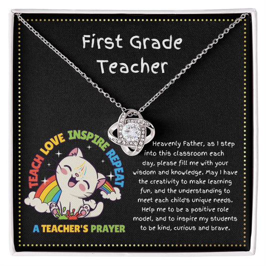 JGF Jewelry Gifts for Family Elementary First Teacher 1st Grade Back To School Students