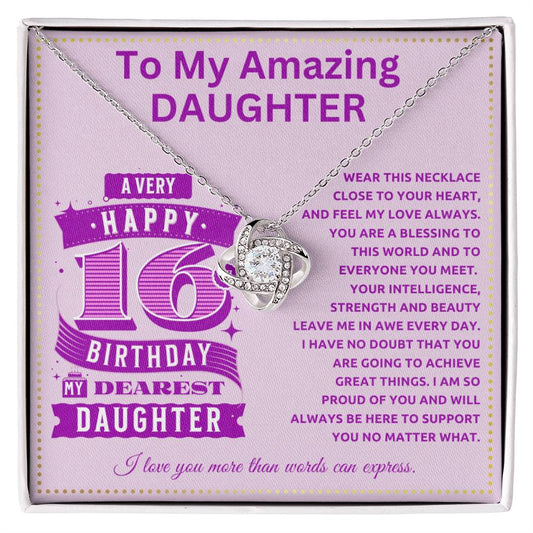 JGF Jewelry Gifts for Family Sweet 16th To My Daughter Birthday Turning 16