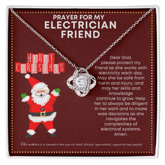 JGF Jewelry Gifts for Family Prayer For My Electrician Friend Women