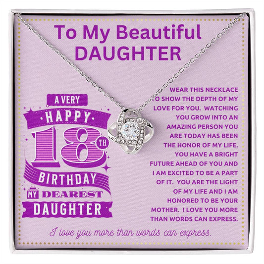 JGF Jewelry Gifts for Family Happy 18th Birthday Card For Daughter From Mom