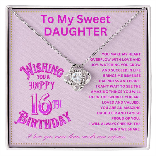 JGF Jewelry Gifts for Family To My Amazing Daughter Necklace Sweet 16 Birthday