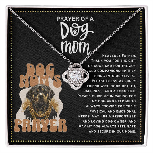 JGF Jewelry Gifts for Family Prayer For My Dog Lover Mom Love Knot Necklace