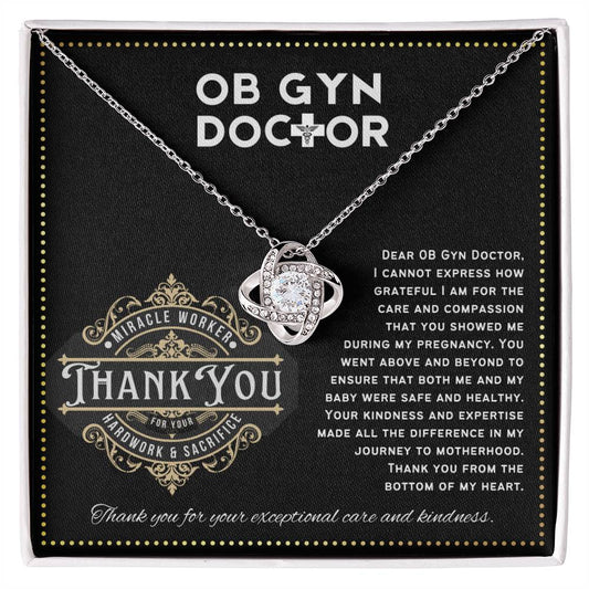 JGF Jewelry Gifts for Family |  Thank You Card For Obgyn OB/GYN Doctor Necklace For Women