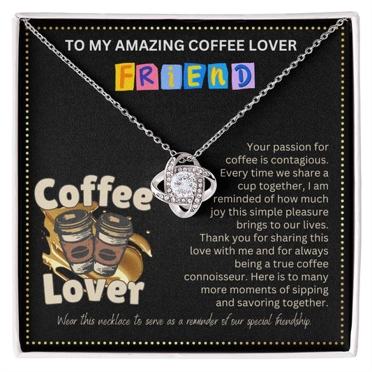 JGF Jewelry Gifts for Family To My Amazing Coffee Lover Friend BFF Bestie Heart Necklace