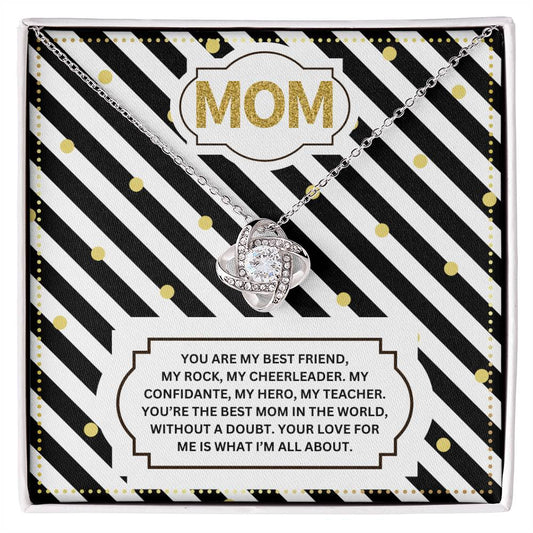 JGF Jewelry Gifts for Family I Love Mommy Love Knot Necklace For My Mom