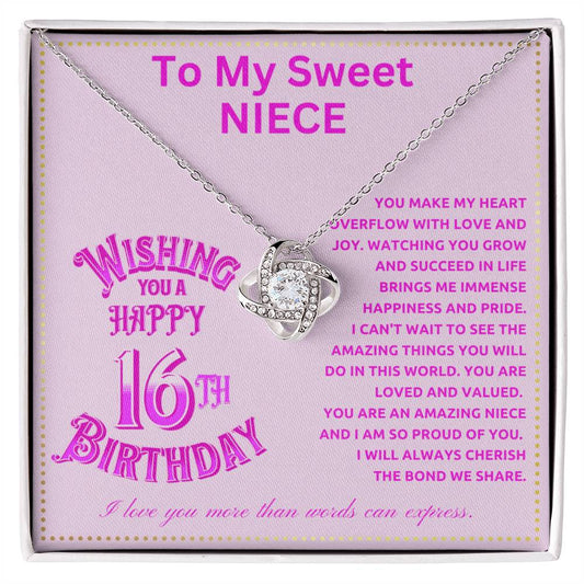 JGF Jewelry Gifts for Family Happy 16th Birthday Card For Niece From Aunt