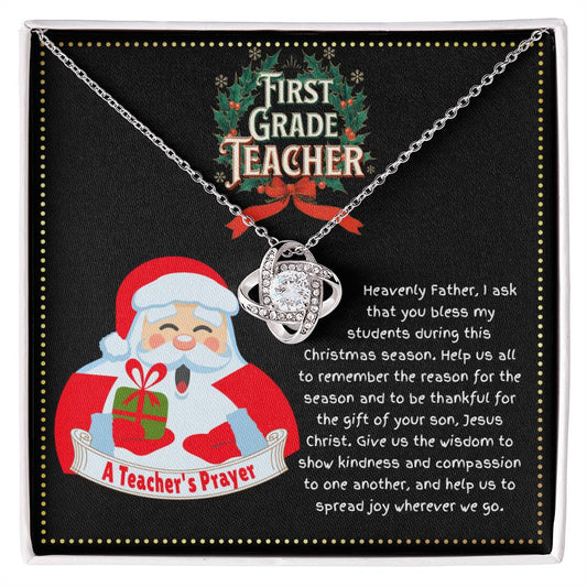 JGF Jewelry Gifts for Family Teacher Teach Tiny Humans  First Grade 1st Christmas Prayer Gifts