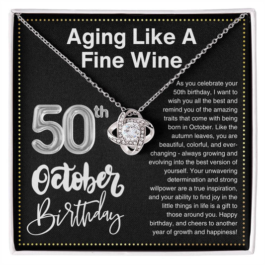 JGF Jewelry Gifts for Family 50th Birthday Gifts For Women Funny October