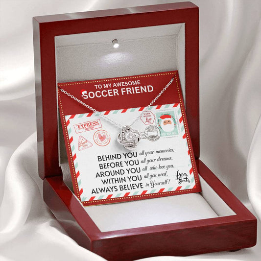 JGF Jewelry Gifts for Family Necklace Gift For Soccer Adult Female Bestie BFF Friend