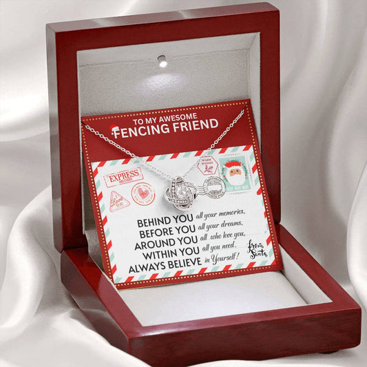 JGF Jewelry Gifts for Family Necklace Gift For Fencing Female Bestie BFF Friend Long Distance