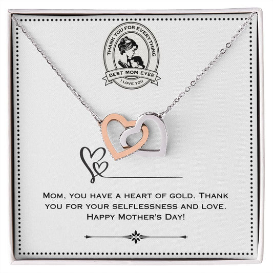 JGF Jewelry Gifts for Family |1st Mothers Day Gift for Pregnant Mom from Her Mom | Two Toned Pendant Necklace for Women