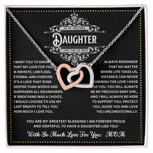 JGF Jewelry Gifts for Family Adult Daughter Easter Basket Gifts Intertwined Hearts Necklace