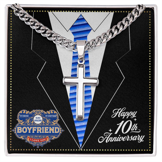 JGF Jewelry Gifts for Family 10 Year 10th Anniversary For Him Boyfriend