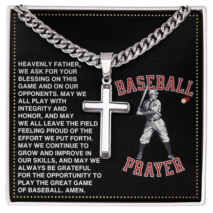 JGF Jewelry Gifts for Family Baseball Necklace Prayer