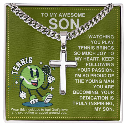 JGF Jewelry Gifts for Family  Cross Tennis Necklace