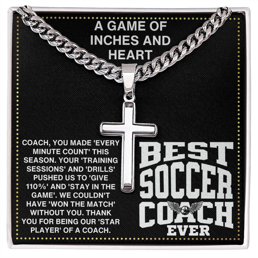 JGF Jewelry Gifts for Family Thank You Coach Card Soccer