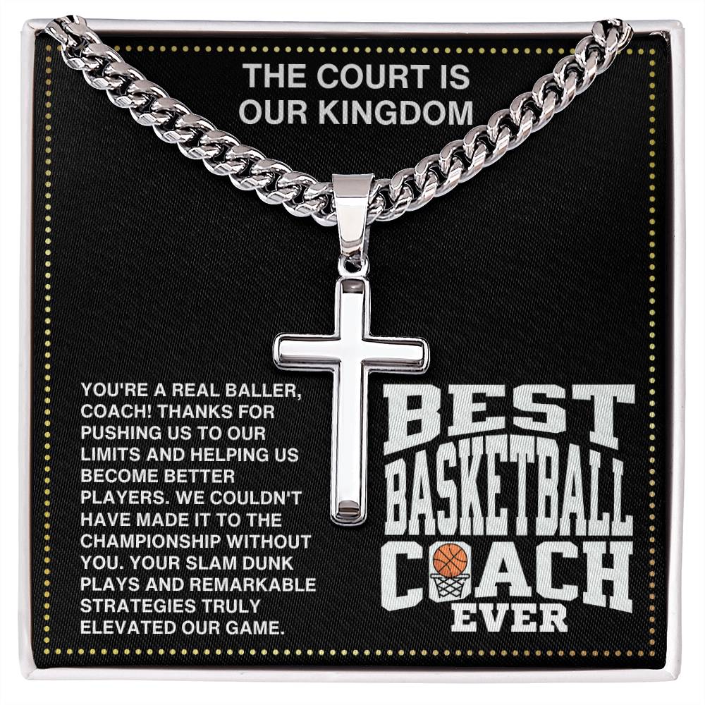 JGF Jewelry Gifts for Family Coach Basketball Necklace For Boys Men