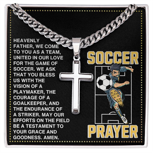 JGF Jewelry Gifts for Family Soccer Necklace Prayer For Boys