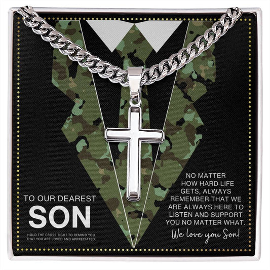 JGF Jewelry Gifts for Family  Army Son Gifts From Mom and Dad US Navy Necklace