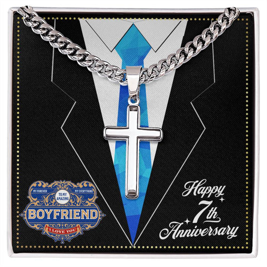 JGF Jewelry Gifts for Family 7 Year 7th Anniversary For Him Boyfriend