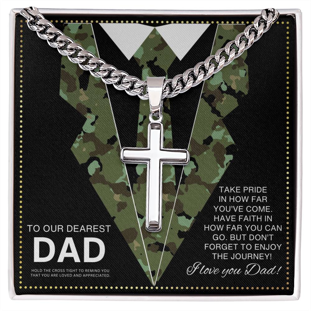 JGF Jewelry Gifts for Family Air Force Gifts For Men In Military Cross Necklace Sterling Silver