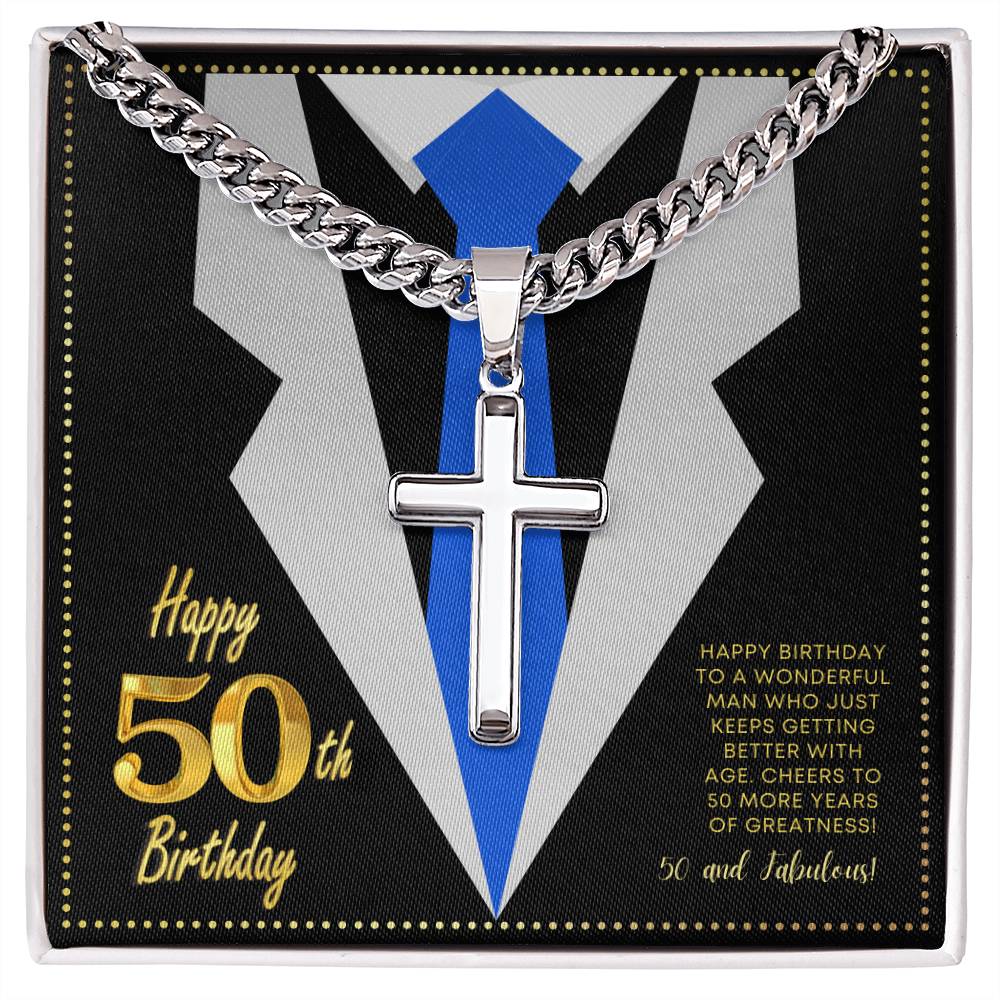 JGF Jewelry Gifts for Family 50 Year Birthday Gifts For Men