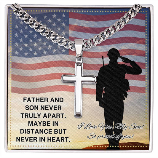 JGF Jewelry Gifts for Family US Military Army Soldier Necklace For Son From Dad